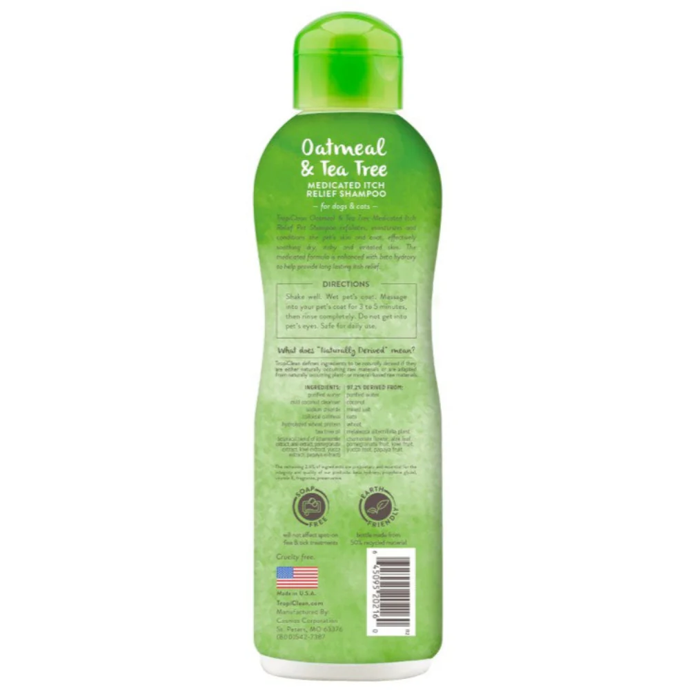 Tropiclean Oatmeal & Tree Medicated Shampoo 355ml - Image 2