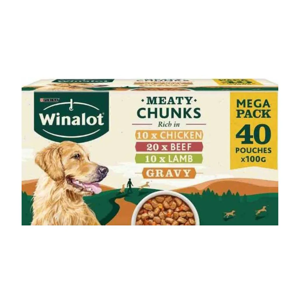 Winalot Meaty Chunks In Gravy 40pk – Wet Dog Food